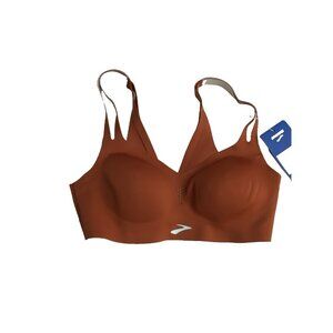 Brooks 30 A/B Dare Strappy Run Ready Molded Support Copper Ice Blue Sports Bra